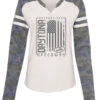 Ladies Daytona Camo Americana T-Shirt -Officialracegear Outlet Store 0011 DAY9LT0050