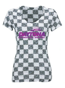 Ladies Daytona International Speedway Checkered T-Shirt
