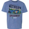 Youth Michigan Treeline Car T-Shirt -Officialracegear Outlet Store MIC9YT0012copy