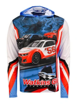 Watkins Glen Sublimated Hooded Long Sleeve T-Shirt